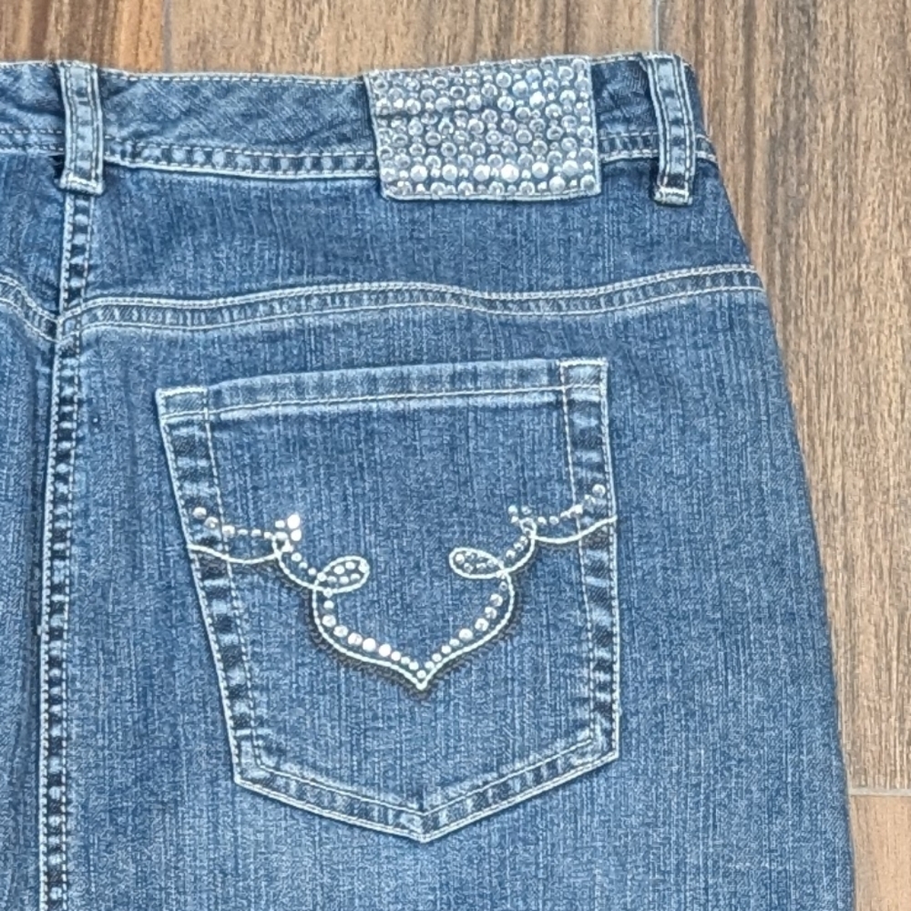 Chico's Platinum Leonis Skirt Women's Maxi Blue Denim Skirt, Size 0 (US 4)